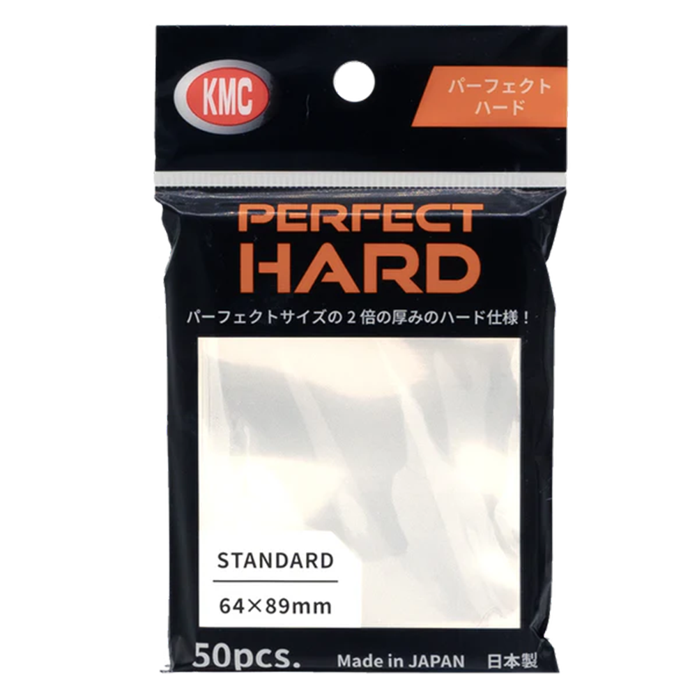 KMC Standard Sleeves – Perfect Hard (50 Sleeves)